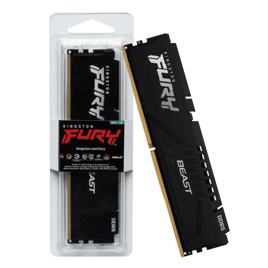 แรม RAM PC Kingston 32Gb/5200 DDR5 CL40 DIMM FURY Beast Black (KF552C40BB-32)32GBx1 สามารถออกใบกำกับภาษีได้