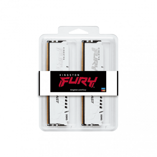 แรม RAM PC Kingston 32Gb/5200 DDR5 FURY Beast White (KF552C40BWK2-32)16x2 สามารถออกใบกำกับภาษีได้