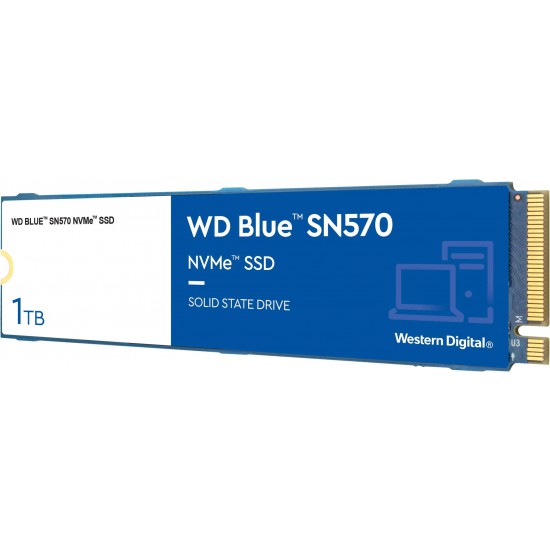 เอสเอสดี SSD M.2 WD 1TB SSD BLUE SN570 - PCIe 3/NVMe M.2 2280 (WDS100T3B0C) สามารถออกใบกำกับภาษีได้