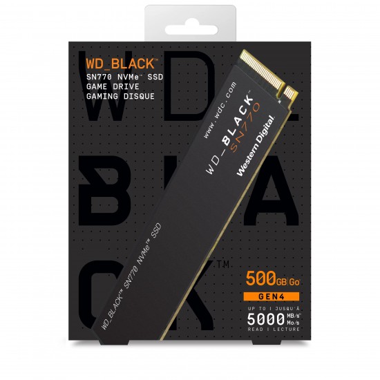 เอสเอสดี WD 500Gb SSD M.2 Black SN770 NVMe/PCIe4 (WDS500G3X0E) Read5,000/Write4,000 สามารถออกใบกำกับภาษีได้