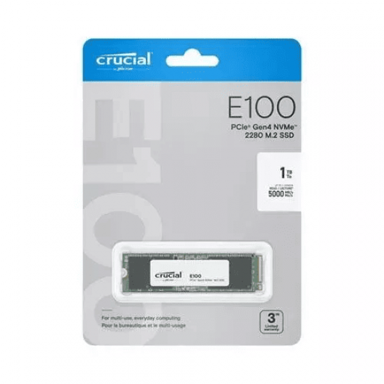 เอสเอสดี SSD M.2 Crucial E100 1Tb PCIe 2280 NVMe M.2 (CT1000E100SSD8) สามารถออกใบกำกับภาษีได้