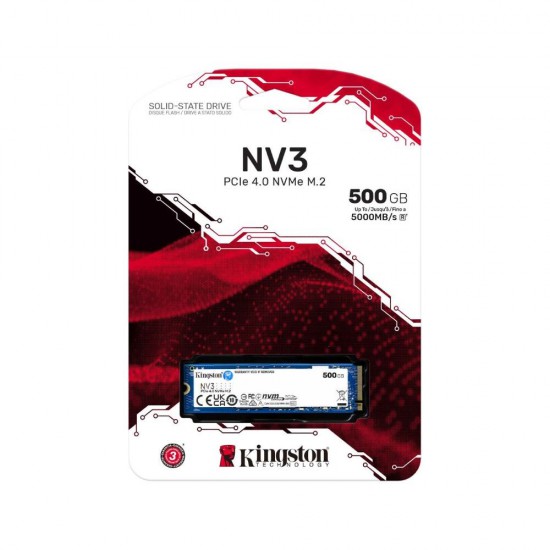 เอสเอสดี SSD M.2 Kingston 500G NV3 SSD M.2 NVMe Solid State Drive(SNV3S/500G) สามารถออกใบกำกับภาษีได้