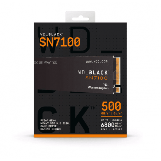 เอสเอสดี SSD M.2 WD 500GB Black SN7100 NVMe/PCIe4 (WDS500G4X0E-00CJA0) สามารถออกใบกำกับภาษีได้