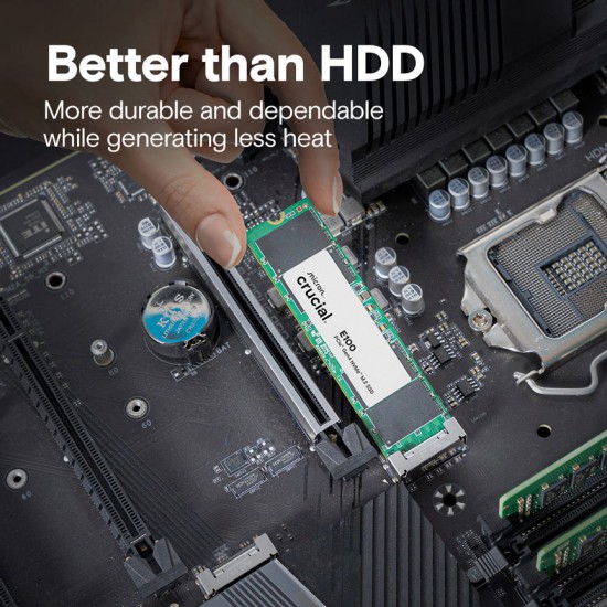 เอสเอสดี SSD M.2 Crucial E100 480Gb PCIe 2280 NVMe M.2 (CT480E100SSD8) สามารถออกใบกำกับภาษีได้