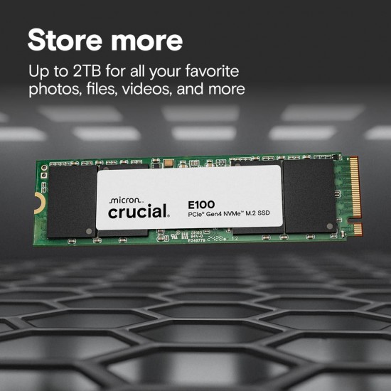 เอสเอสดี SSD M.2 Crucial E100 480Gb PCIe 2280 NVMe M.2 (CT480E100SSD8) สามารถออกใบกำกับภาษีได้