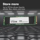 เอสเอสดี SSD M.2 Crucial E100 480Gb PCIe 2280 NVMe M.2 (CT480E100SSD8) สามารถออกใบกำกับภาษีได้