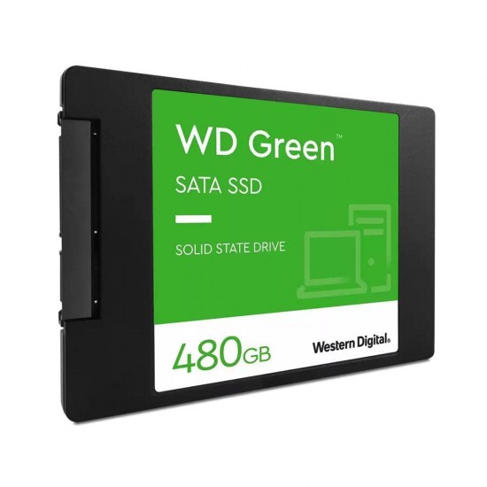 เอสเอสดี SSD SATA WD 480Gb SSDSATA Green Solid State Drive(WDS480G3G0A,WDSSD480GB SATA GREEN-3D) สามารถออกใบกำกับภาษีได้
