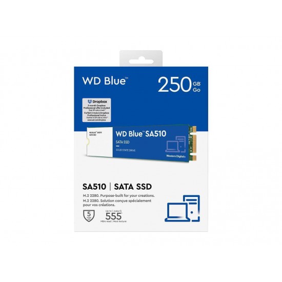 เอสเอสดี SSD SATA WD 250Gb SSD SATA Blue SA510 3D 5Year(WDS250G3B0B-00AXS0) สามารถออกใบกำกับภาษีได้