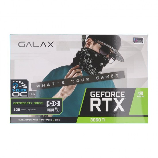 VGA GALAX RTX 3060 Ti 8Gb 1-Click OC GDDR6 LHR (RTX3060 Ti 1-Click OC LHR PCI-E 8GB GDDR6 256Bit)