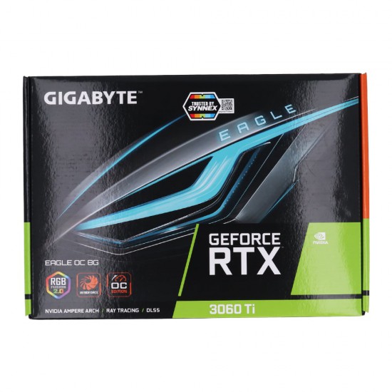 VGA Gigabyte RTX3060Ti Eagle/8Gb OC Edition Windforce GDDR6 LHR (GV-N306TEAGLE OC-8GD/REV2.0) สามารถออกใบกำกับภาษีได้
