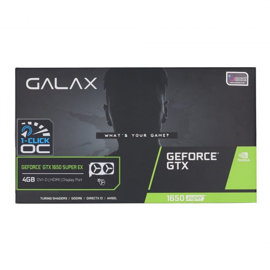 VGA GALAX GTX 1650 EX 4Gb GDDR6 1-Click OC (GTX1650 EX -1Click OC PCI-E 4GB GDDR6 128Bit)