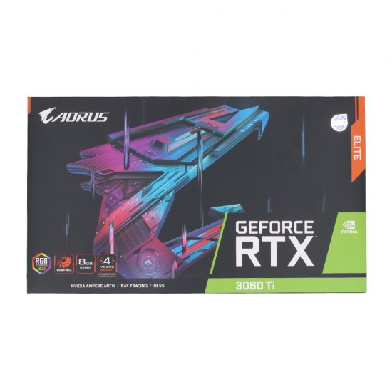 VGA Gigabyte RTX3060 Ti 8Gb Aorus Elite GDDR6 LHR (GV-N306TAORUS E-8GD/REV2.0)