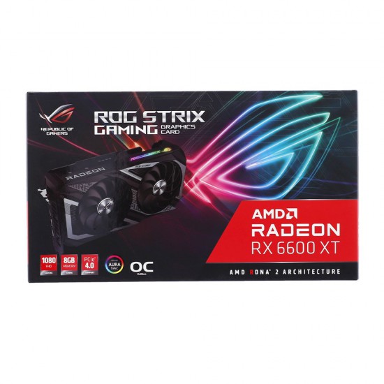 VGA Asus Radeon RX6600XT 8Gb GDDR6 ROG Strix Gaming OC Edition(ROG-STRIX-RX6600XT-O8G-GAMING)
