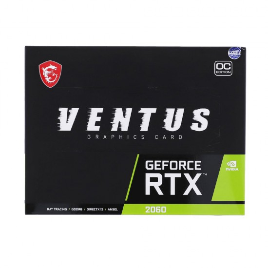 VGA MSI RTX2060/12Gb Ventus OC Geforce GDDR6 (Geforce RTX 2060 VENTUS 12G OC) สามารถออกใบกำกับภาษีได้