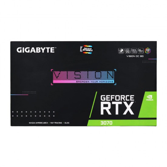 VGA GIGABYTE GEFORCE RTX 3070 VISION OC 8G - 8GB GDDR6 (GV-N3070VISION OC-8GD) (REV. 2.0) (LHR) สามารถออกใบกำกับภาษีได้