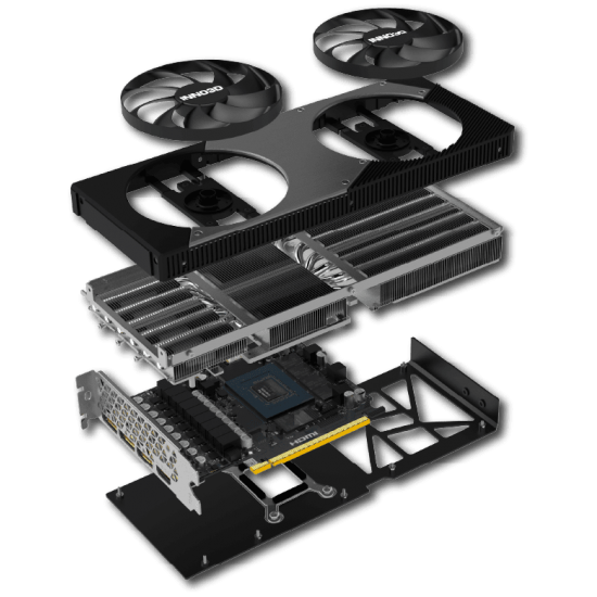 การ์ดจอ VGA INNO3D GeForce RTX5070 Twin X2 OC 12Gb GDDR7 (N50702-12D7X-195064N) สามารถออกใบกำกับภาษีได้