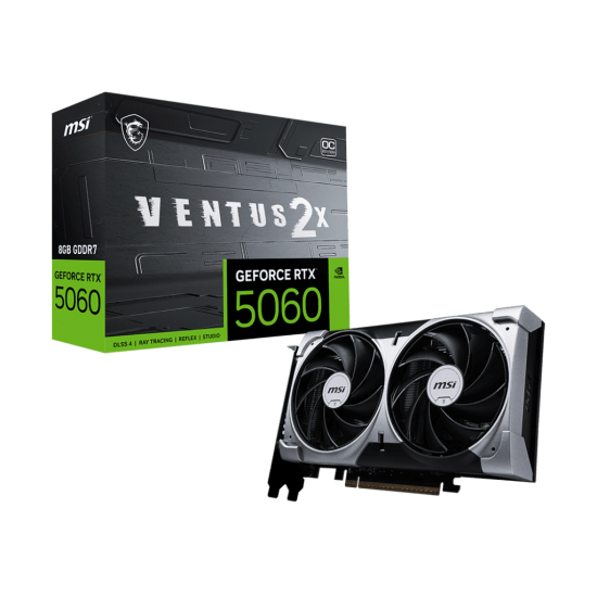 การ์ดจอ VGA MSI Geforce RTX5060 8G Ventus 2X OC GDDR7 (912-V537-017) สามารถออกใบกำกับภาษีได้