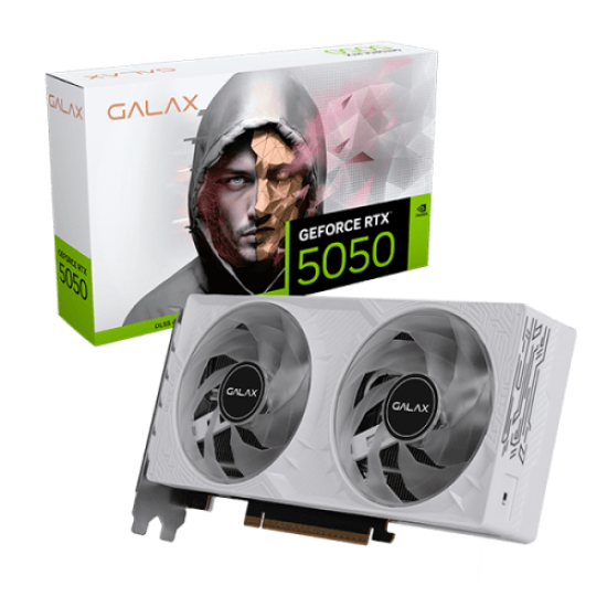 การ์ดจอ VGA Galax Geforce RTX5050 1-Click OC PCI-E White 8Gb GDDR6 128Bit (55NSL8MHCZBS) สามารถออกใบกำกับภาษีได้