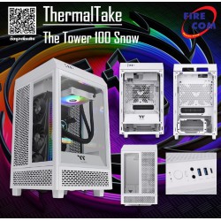(CASE) ThermalTake The Tower 100 Snow