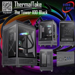 (CASE) ThermalTake The Tower 100 Black