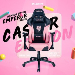 Gaming Chair (เก้าอี้เกมมิ่ง) Nubwo NBCH-07 Black/Light Pink Gaming Seat Chair Caster Edition (21235)