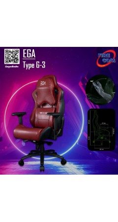 Gaming Chair (เก้าอี้เกมมิ่ง) EGA Type G-3 Black/Wine Red (22211)