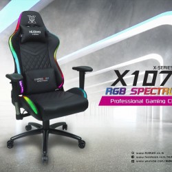 เก้าอี้คอมพิวเตอร์ Nubwo X107+ Black RGB Spectrum Professional Gaming Chair (23229,NBCH-X107+) (ขาเหล็ก) สามารถออกใบกำกับภาษีได้