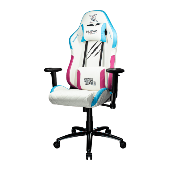 Gaming Chair (เก้าอี้เกมมิ่ง) Nubwo X112 White Professional Gaming Chair (23386,NBCH-X112)