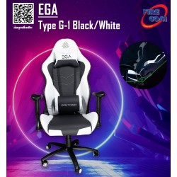 Gaming Chair (เก้าอี้เกมมิ่ง) EGA Type G-1 Black/White (20712)