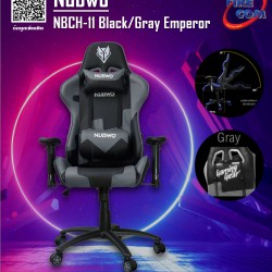 (GAMING CHAIR) NUBWO NBCH-11 Black/Gray Emperor