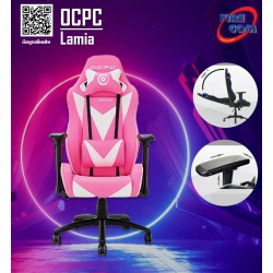 Gaming Chair (เก้าอี้เกมมิ่ง) OCPC Lamia Pink/White eSport Chair (OC-GC-LAM-Pink/White)