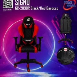 Gaming Chair (เก้าอี้เกมมิ่ง) Signo GC-203BR Black/Red Barocco E-Sport Gaming Chair