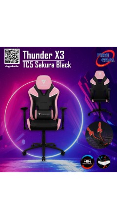 Gaming Chair (เก้าอี้เกมมิ่ง) Thunder X3 TC5 Sakura Black Air Breathable