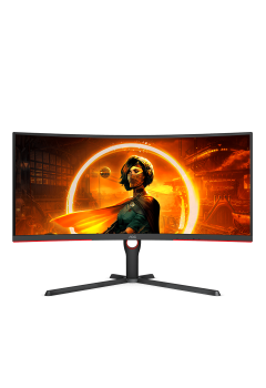 จอ Monitor AOC CU34G3S/67 34" LED Curved 21:9 Black&Red Gaming 165Hz. 1ms. สามารถออกใบกำกับภาษีได้