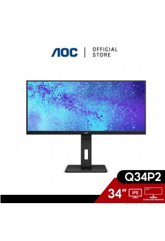 จอ Monitor AOC Q34P2/67 - 34" IPS 75Hz /21:9 Wide Screen สามารถออกใบกำกับภาษีได้