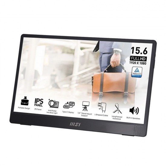 จอ Monitor MSI Pro MP161 E2U Portable 15.6" FHD IPS Speakers สามารถออกใบกำกับภาษีได้