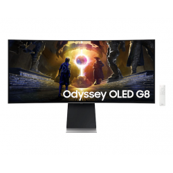 จอ Monitor Samsung Odyssey G8 G85SD LS34DG850SEXXT 34" OLED 2K 175Hz Curved Gaming 3440x1440,21:9,0.03ms, FreeSync Premium Pro สามารถออกใบกำกับภาษีได้