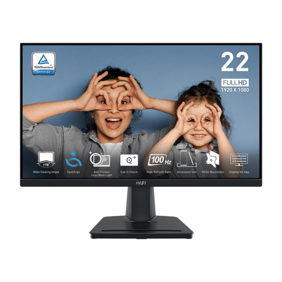 จอ Monitor MSI PRO MP225V 21.45" FHD(1920x1080) 100Hz.1ms. VA สามารถออกใบกำกับภาษีได้