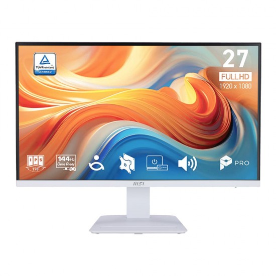 จอ Monitor MSI PRO MP273W E14A 27" White IPS FHD 144Hz.1ms. สามารถออกใบกำกับภาษีได้