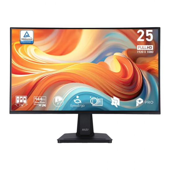 จอ Monitor MSI Pro MP251 E14L 24.5" IPS FHD 144Hz.1ms. (HDMI1,DP1) สามารถออกใบกำกับภาษีได้