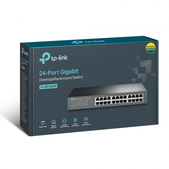 GIGABIT SWITCH HUB TP-Link 24 Port TL-SG1024D Gigabit 10/100/1000 (DeskTop,RackMount)
