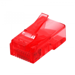 RJ45 LAN Connector Link RJ45 Cat5 Crytal Red (US-1051-2) (ถุง 10 ห้ว)