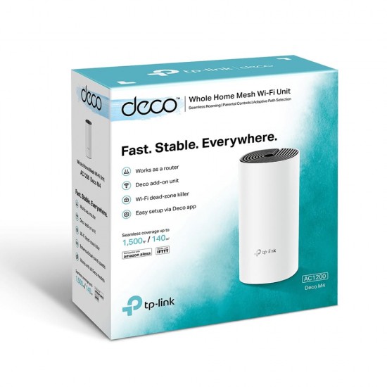 ACCESS POINT TP-Link DECO M4 AC1200 Whole-Home Mesh Wi-Fi System Seamless Roaming
