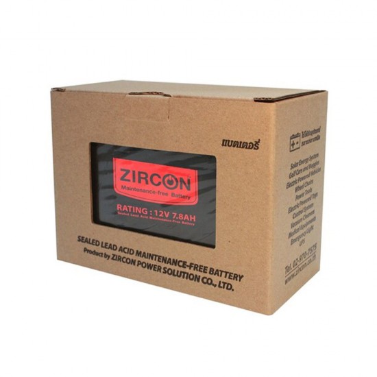 BATTERY Zircon D-Power 12V 7.8Ah แบตเตอรี่แห้ง