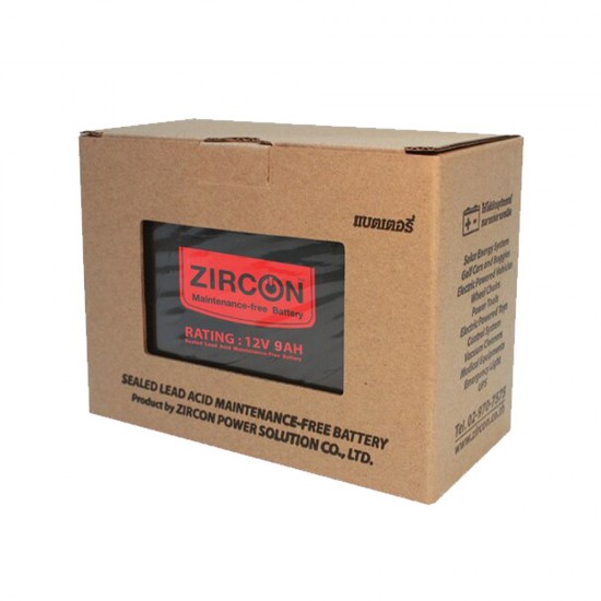 BATTERY Zircon D-Power 12V 9.0Ah แบตเตอรี่แห้ง