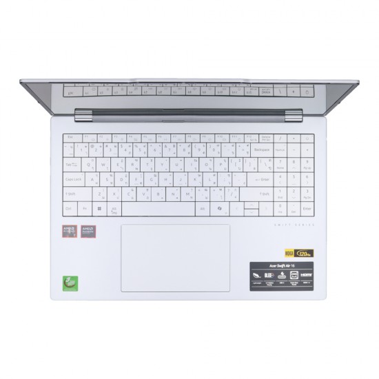 โน๊ตบุ๊ค Refurbish จากศูนย์ Notebook ACER Swift Air SFA16-61M-R4R9 (Light sliver) สินค้าใหม่ ตัวโชว์ ผ่านการซ่อมการจาก Acer ประกันศูนย์ 1 ปี