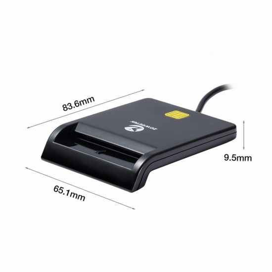 SMART CARD WAC ZW-12026-1 USB Type-C + Adapter Type-C to USB Smart Card Reader เครื่องอ่านสมาร์ทการ์ด แนวนอน