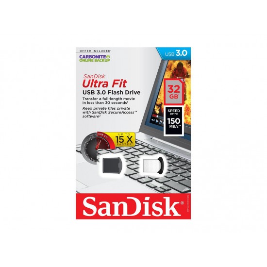 FLASH DRIVE Sandisk Ultra Fit 32Gb USB3.0 (SDCZ43-032G-GAM46)