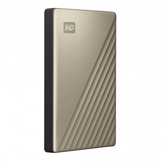 HDD EXTERNAL WD 2 Tb 2.5" USB Type-C My Passport Ultra Metal design (WDBC3C0020BGD) Gold