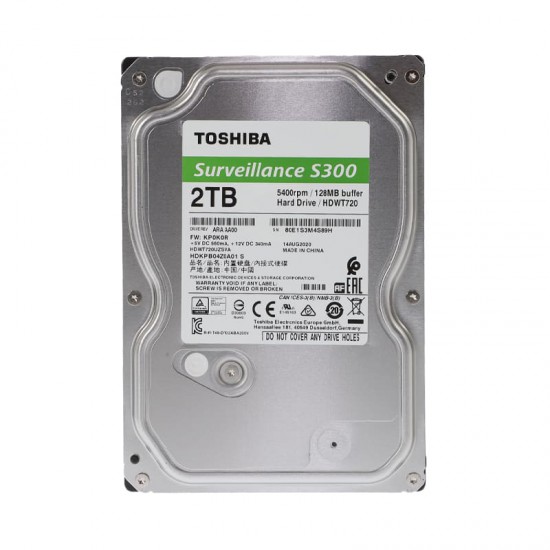 ฮาร์ดดิสก์ HDD TOSHIBA S300 2TB 5400RPM 128MB SATA HDD3.5"(HDWT720UZSVA) สามารถออกใบกำกับภาษีได้